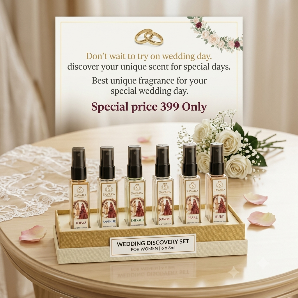 SAVARA Wedding Discovery Set for Women – 6 Royal Wedding Fragrances